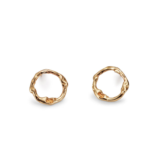 18ct Gold Halo Stud Earrings