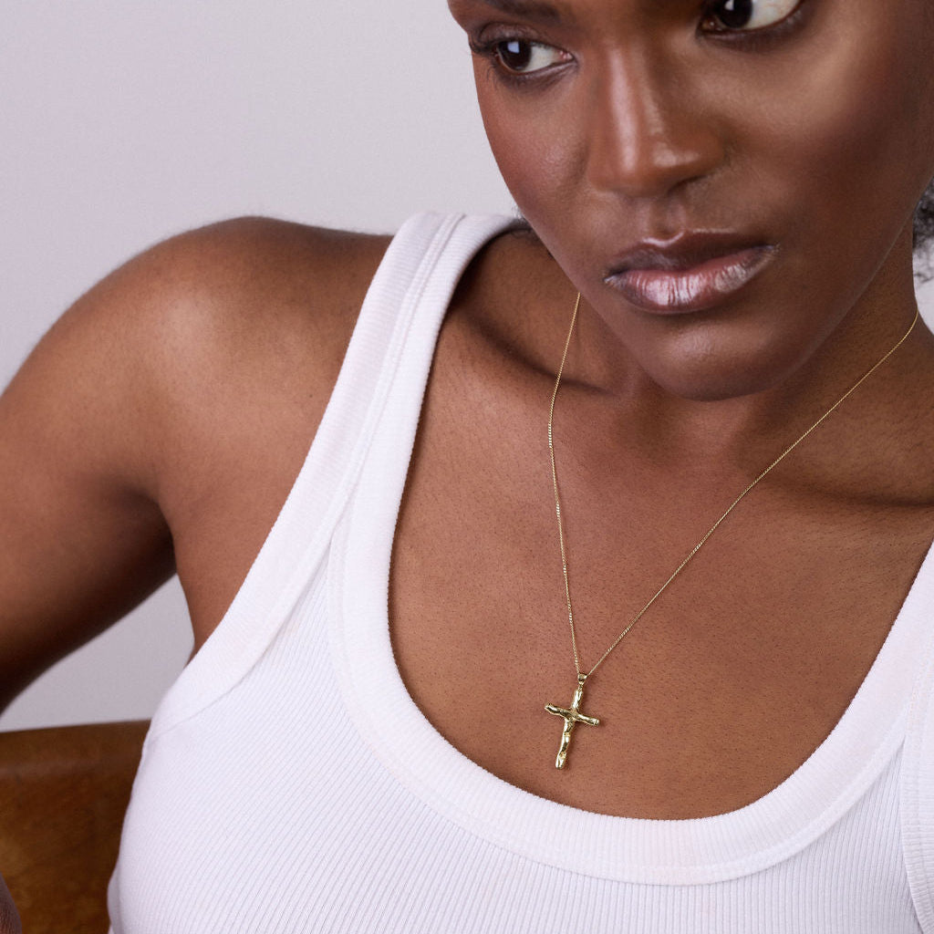 9ct Gold Cross Necklace - Small