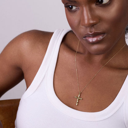 9ct Gold Cross Necklace - Small