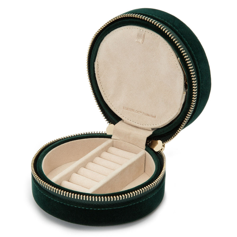 WOLF Zoe Travel Round Zip Case - Forest Green