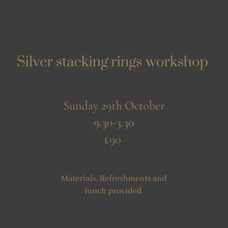 Make your own silver stacking rings - Beginners class Sunday 29th October