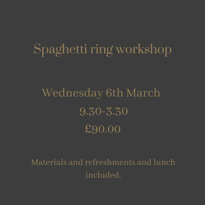 Copy of Spaghetti ring workshop - Beginners class Wednesday 6th March
