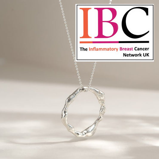 Inflammatory breast cancer - Large molten halo necklace in sterling silver or 9ct gold