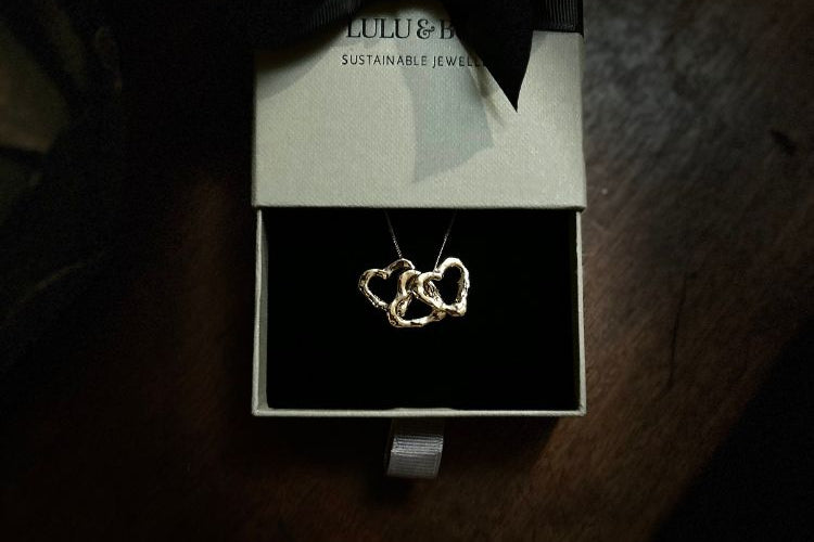 Molten heart necklace in gift box