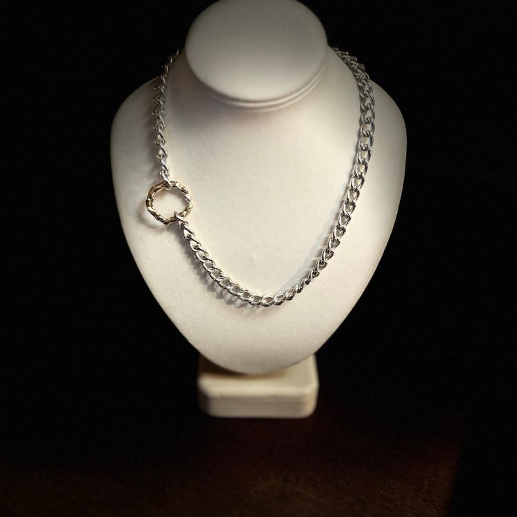 Stunning vintage silver necklace with integrated Lulu and Boo Halo's