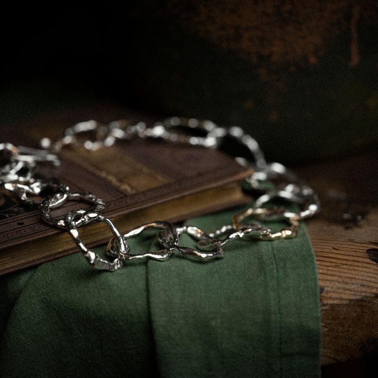 Full Halo Choker in Silver and 9ct Gold