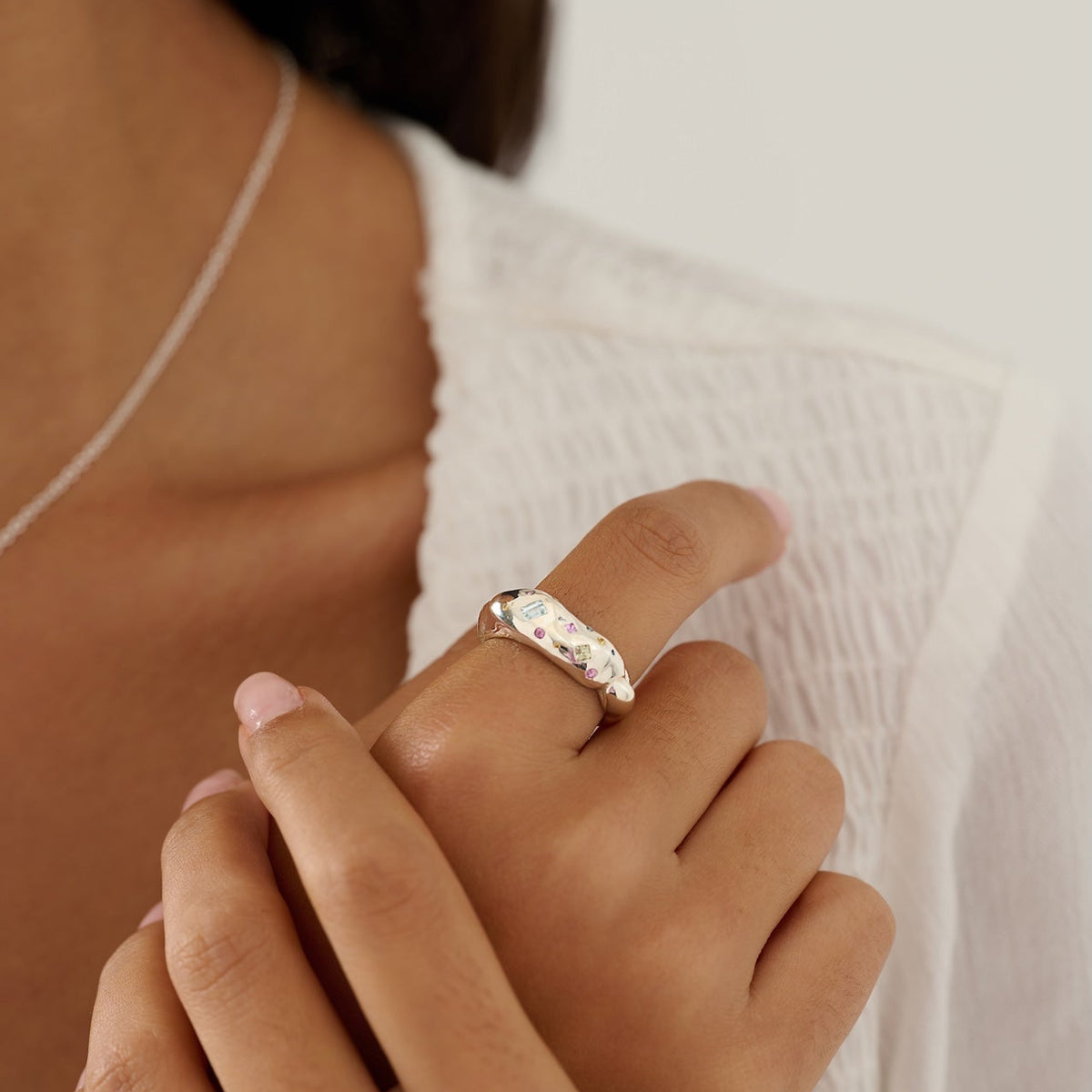 Chunky Tutti Frutti 18 Carat Gold Ring