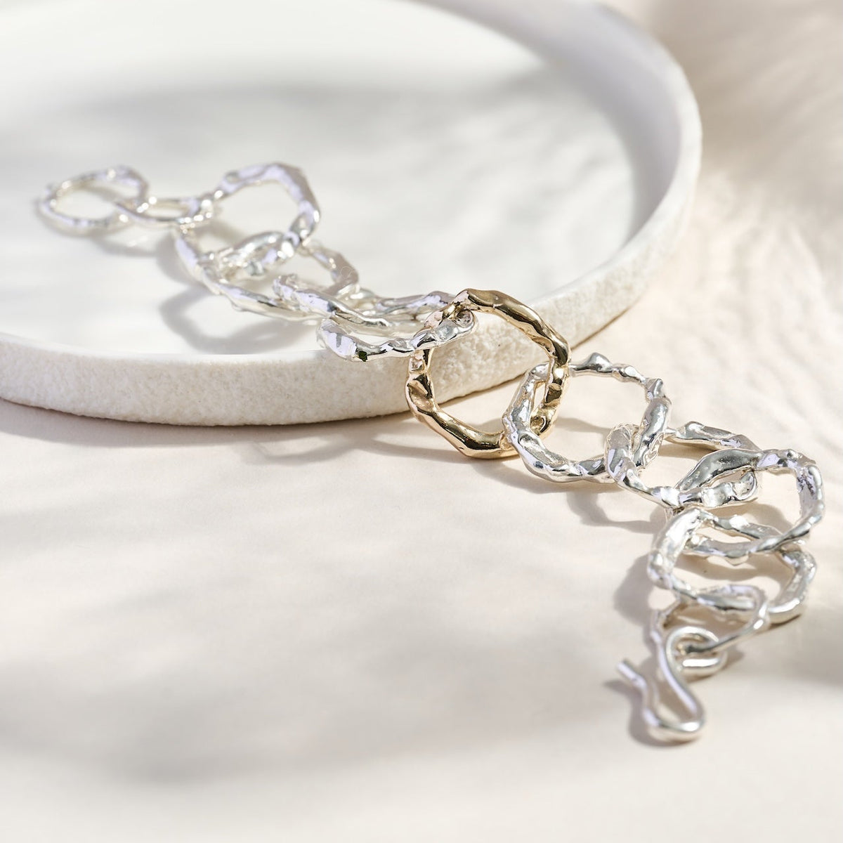 Full Halo Bracelet in Silver and 9ct Gold
