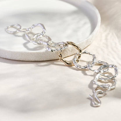 Full Halo Bracelet in Silver and 9ct Gold