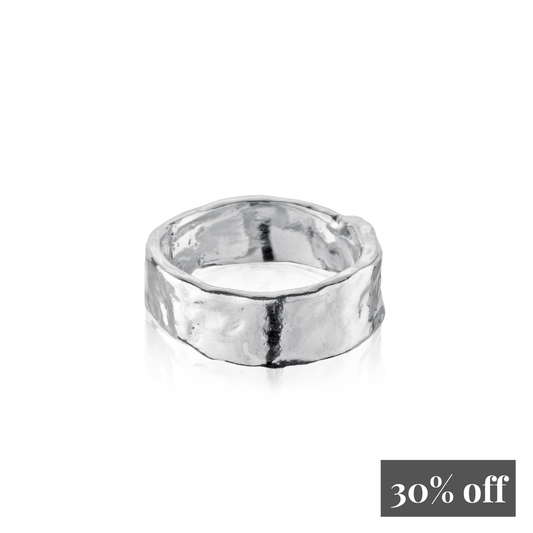 Chunky Luna Sterling Silver Ring (8mm)