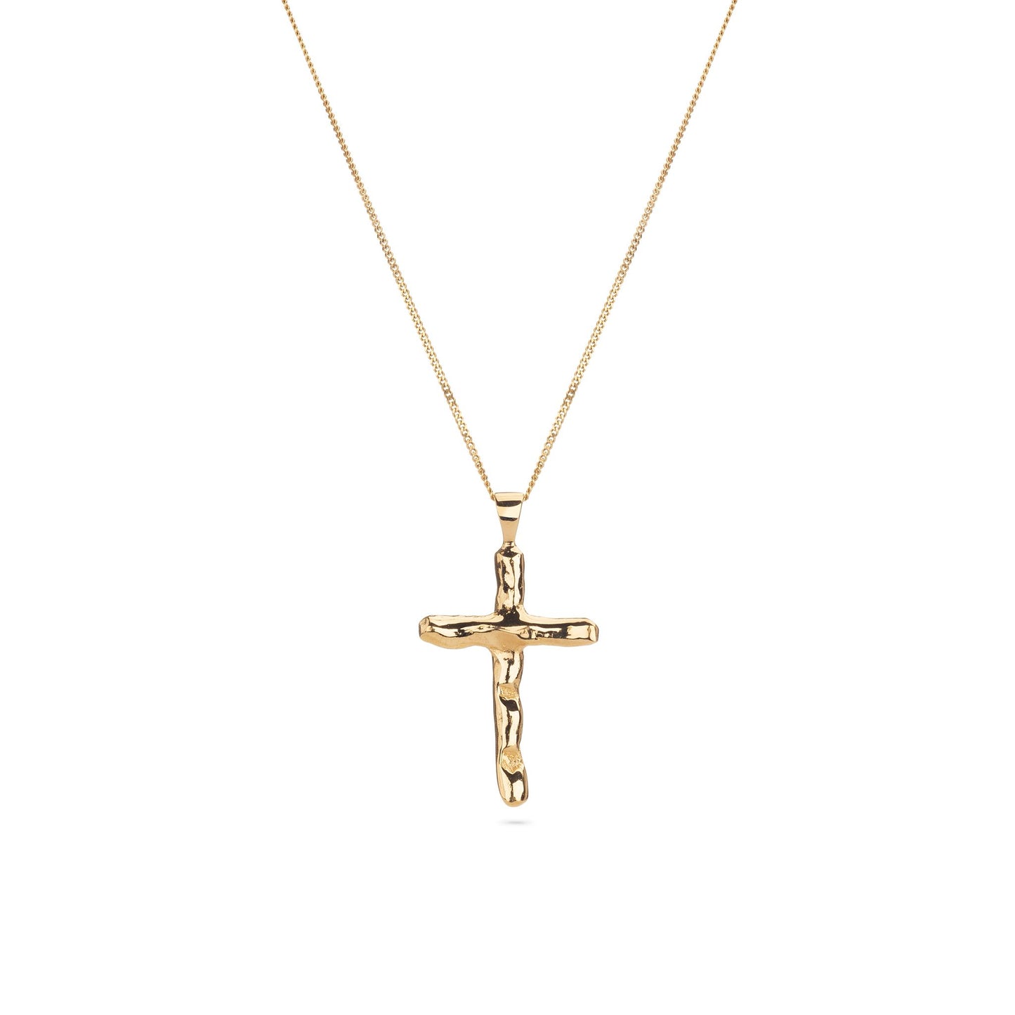 18k Gold Cross Pendant - Small