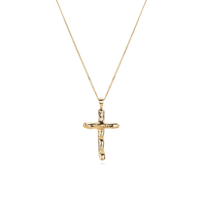 18k Gold Cross Pendant - Small