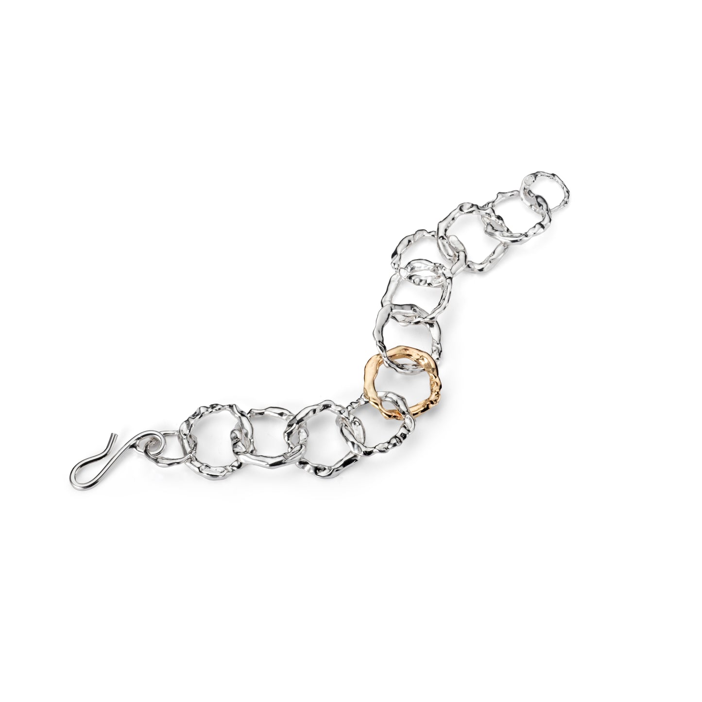 Full Halo Bracelet in Silver and 9ct Gold