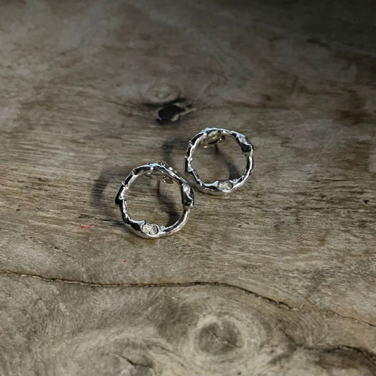 Silver Halo earrings