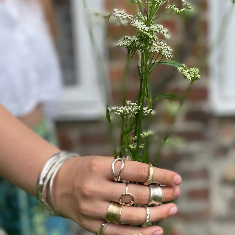 Sterling Silver Saddle Ring - Brushed