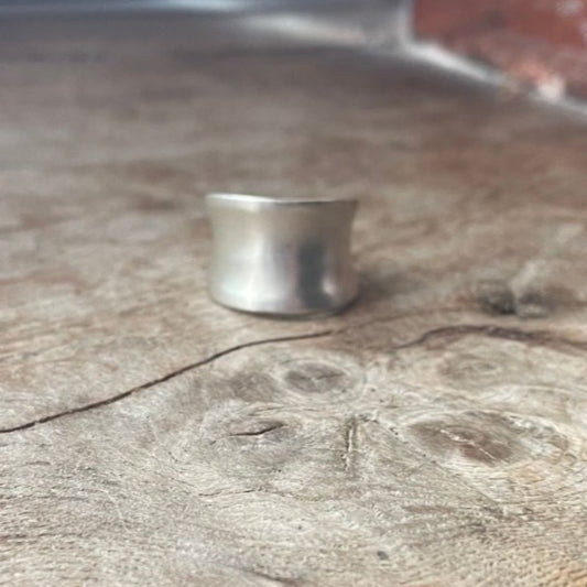 Sterling Silver Saddle Ring - Brushed