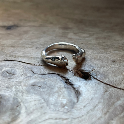 Sterling Silver Molten open ring